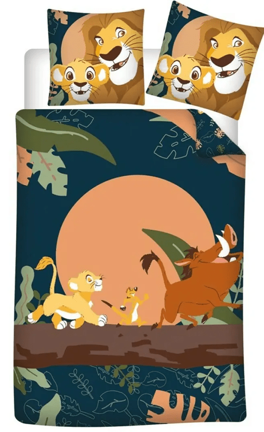 Disney The Lion King Dekbedovertrek - Timon, Pumbaa en Simba - 140 x 200 cm