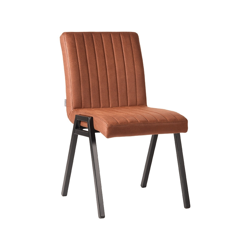 LABEL51 Eetkamerstoel Matz - Cognac - Microfiber