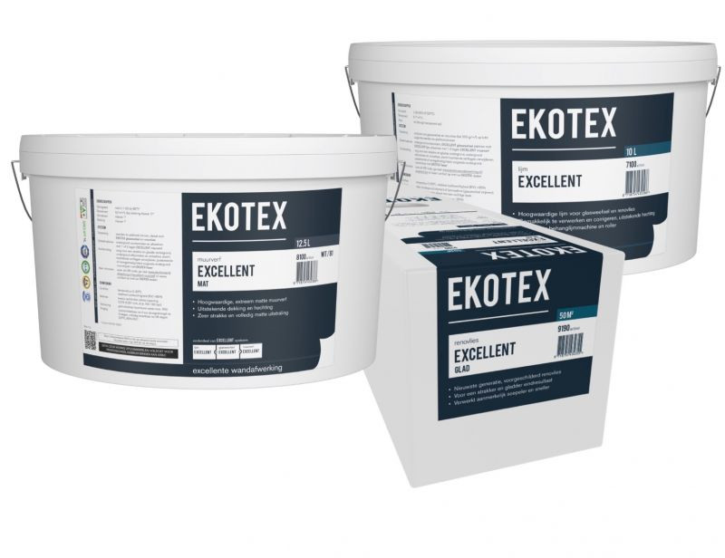 Ekotex Excellent Glasvezelbehang totaalpakket 50m2 RAL 9010