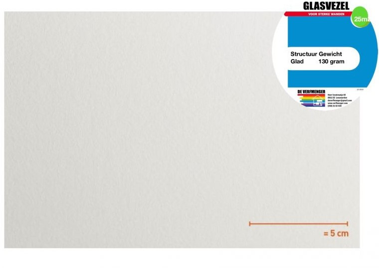 VP Glasvezelbehang Glad (130 gram) 25m2