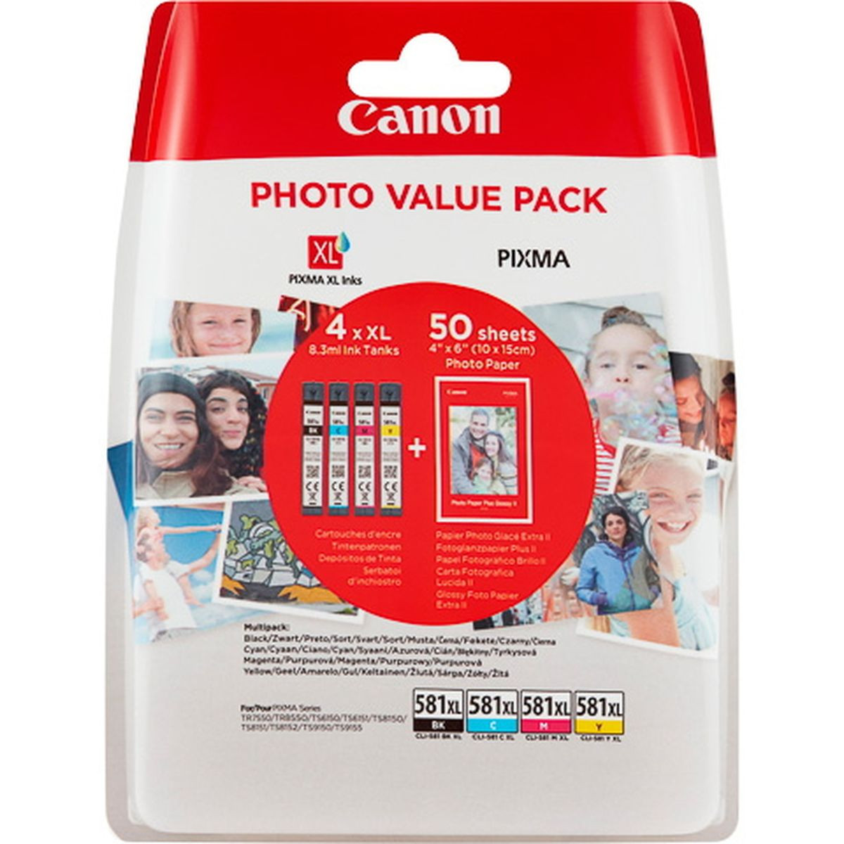 Canon CLI-581XL Photo Value Pack C/M/Y/BK