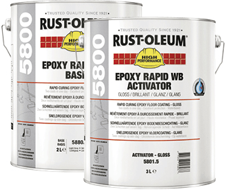rust-oleum 5800 epoxy rapid wb set ral 9010 glans 5 ltr