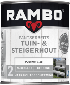 rambo pantserbeits tuin- & steigerhout dekkend 1146 poederbeige 0.75 ltr