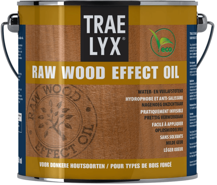 trae lyx raw wood effect oil donkerhout 250 ml