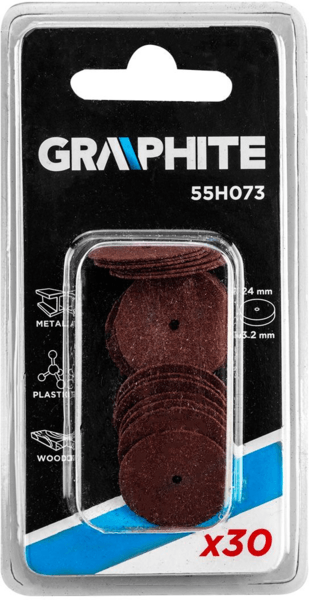 graphite doorslijpschijf van kunsthars 24 x 3.2 mm 30 stuks 55h073