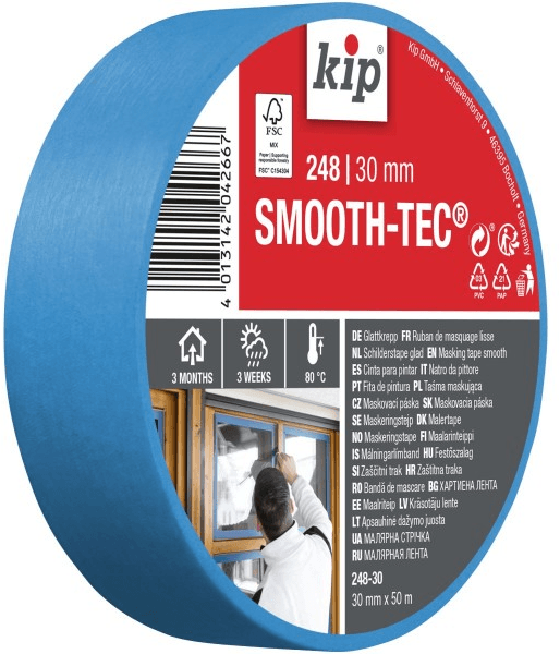 kip 248 smooth-tec premium kwaliteit blauw 30mm x 50m