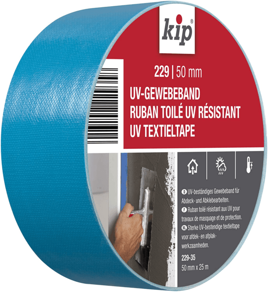 kip 229 uv-textieltape blauw 50mm x 25m