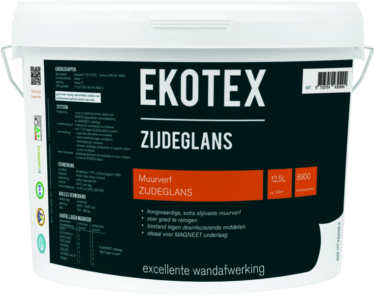 ekotex muurverf excellent zijdemat wit 12.5 ltr