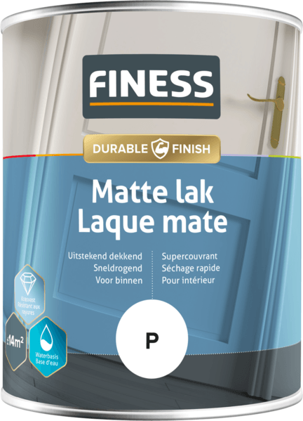finess matte lak waterbasis wit 0.25 ltr