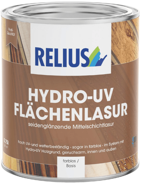 relius hydro-uv flachenlasur 0.75 ltr