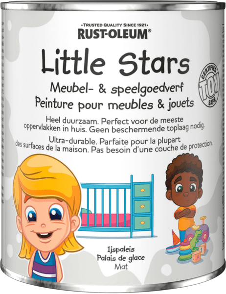 rust-oleum little stars meubel- en speelgoedverf rozenbed 0.75 ltr