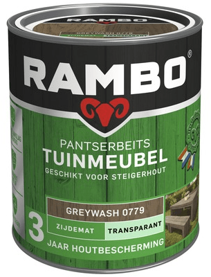 rambo pantserbeits tuinmeubel zijdemat transparant kleurloos 0.75 ltr