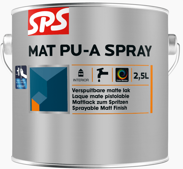 sps mat pu a-spray kleur 2.5 ltr