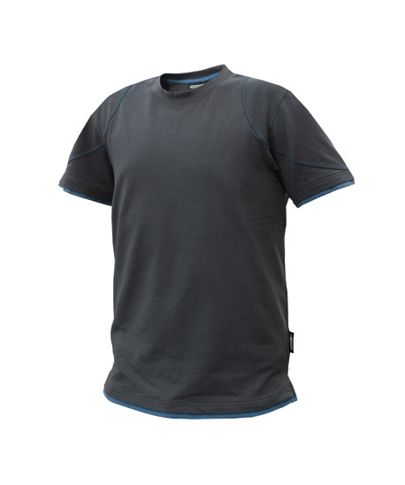 dassy t/shirt kinetic antracietgrijs/azuurblauw 2xl