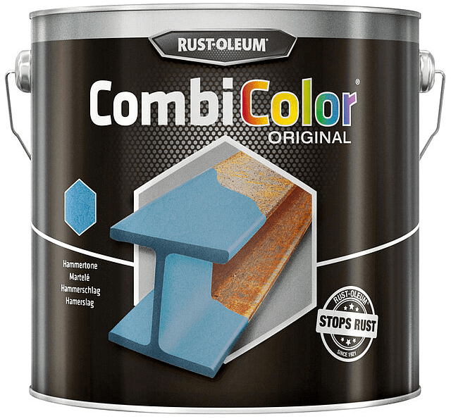 rust-oleum combicolor hamerslag donkergrijs 0.25 ltr