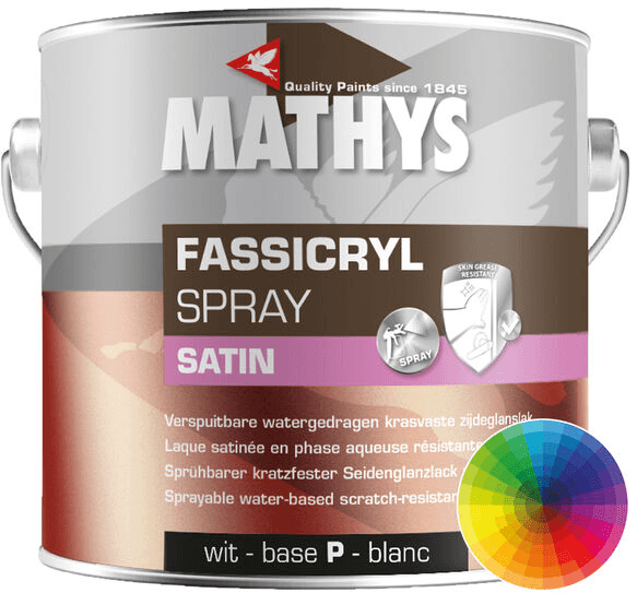 mathys fassicryl satin spray kleur 2.5 ltr