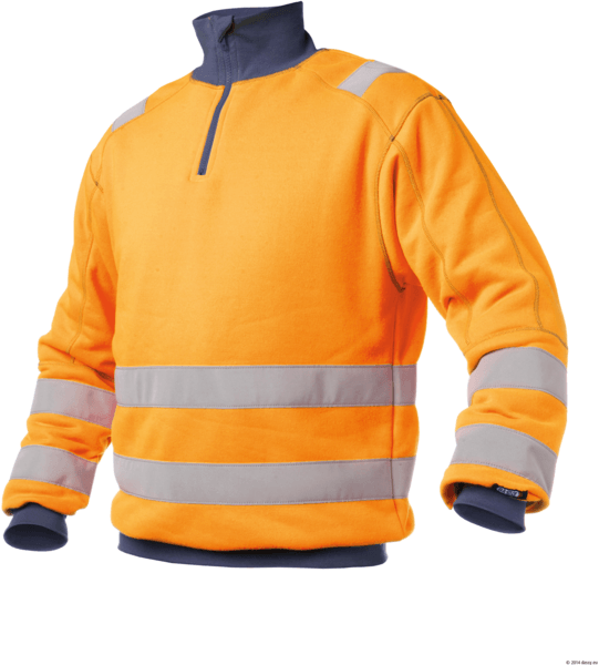 dassy sweater denver fluo-oranje/marineblauw 2xl