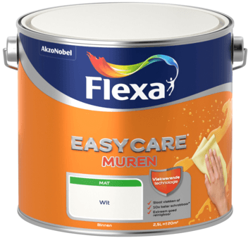 flexa easycare muurverf mat ral 9016 2.5 ltr