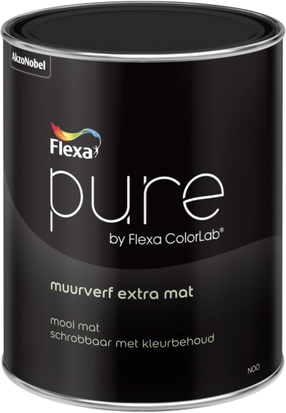 flexa pure muurverf extra mat wit 2.5 ltr