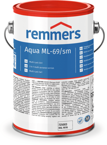 remmers aqua ml-69/sm-multi-lak 3in1 kleur 0.75 ltr
