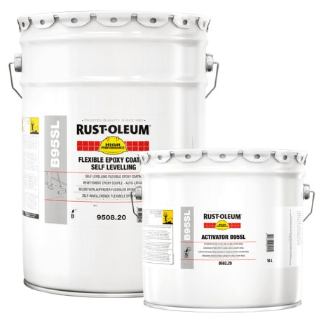 rust-oleum b95sl flexibele epoxy zelf-nivellerend kleur 20 ltr