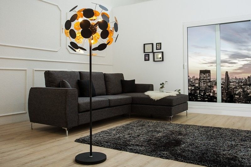 Moderne design vloerlamp INFINITY HOME 170cm zwart goud vloerlamp - 36839
