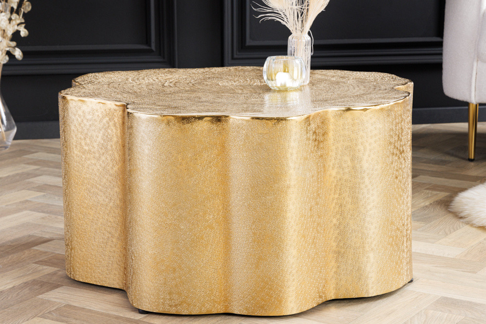 Design salontafel ORGANIC ORIENT 75cm goud handgemaakt - 42740