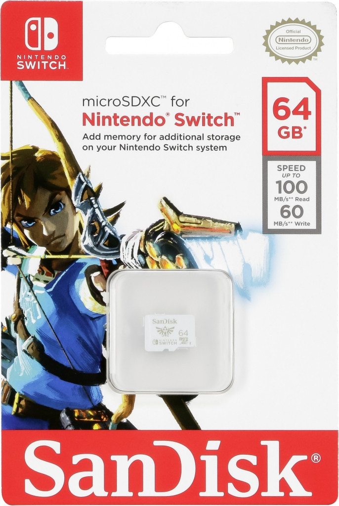 Sandisk MicroSDXC 64GB Memory Card (Legend of Zelda)