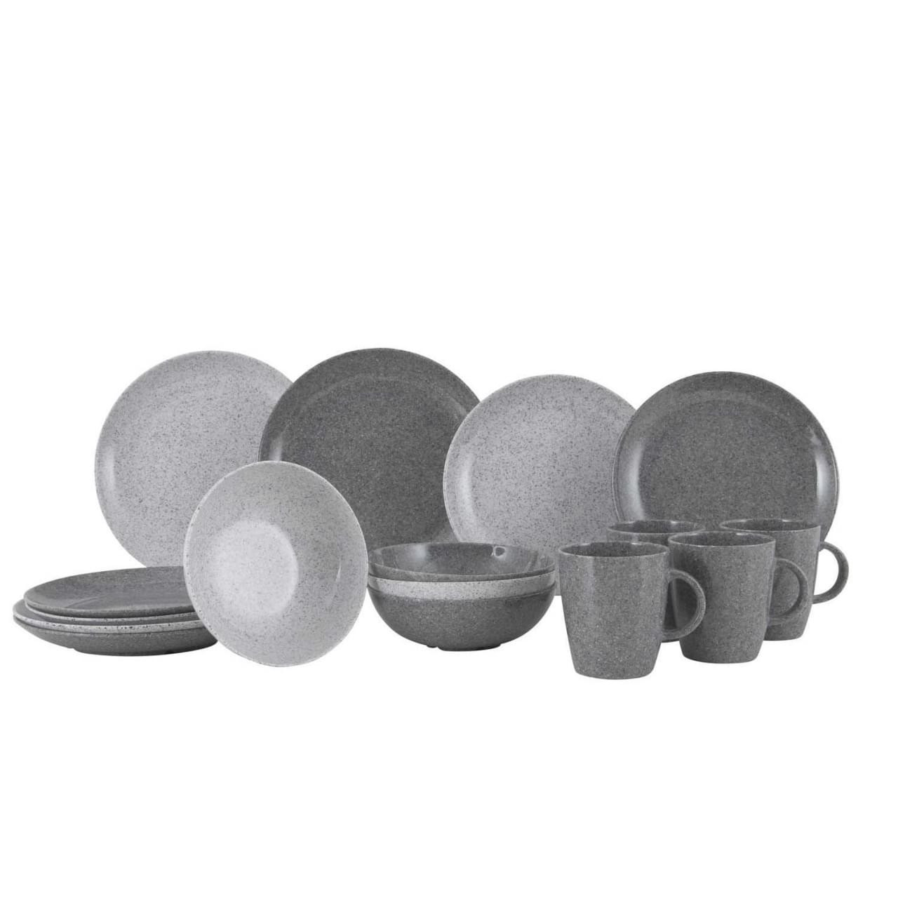 Gimex Solid Line 16-delige Servies Set Grijs