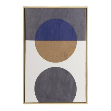 Schilderij Abstract Circle - multikleur - 60x40 cm - Leen Bakker