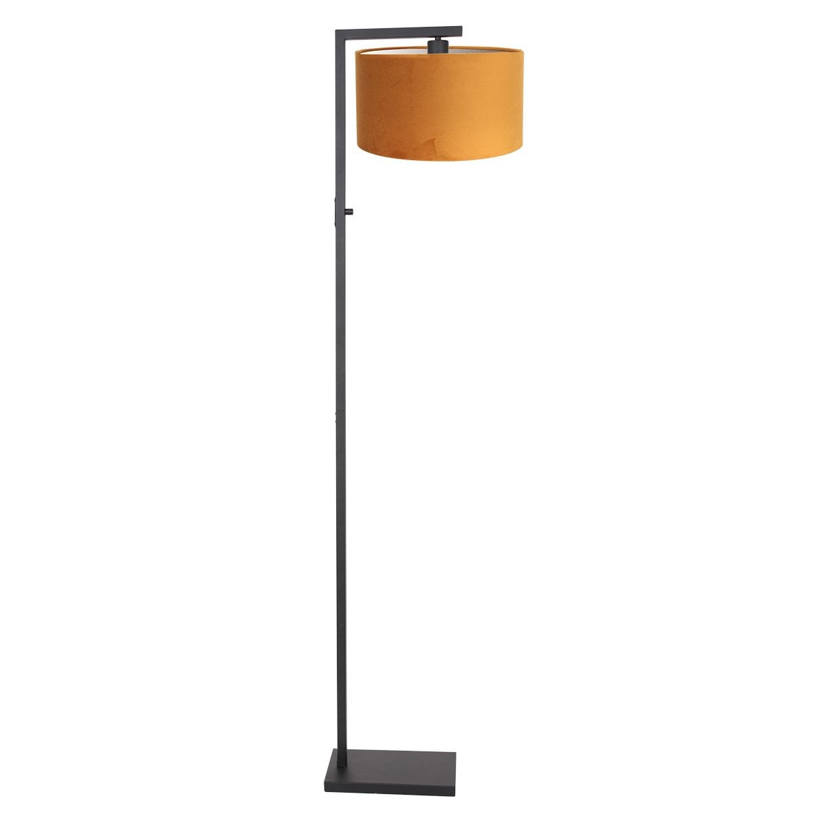 Steinhauer Vloerlamp Stang H 160 cm oker kap - zwart