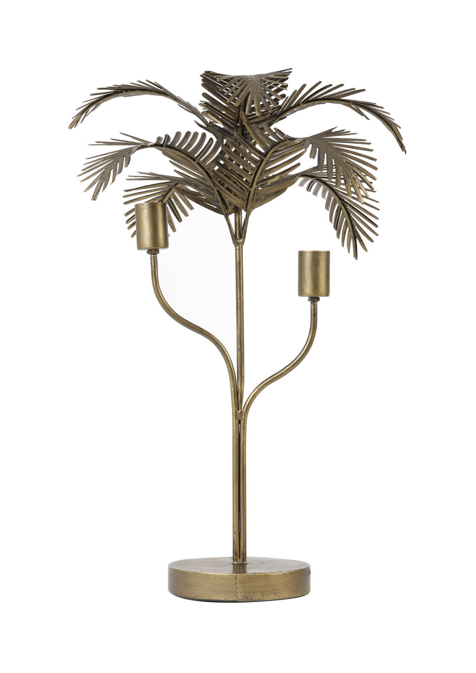 Light & Living Tafellamp 'Palm' 2-lamps, kleur Antiek Brons