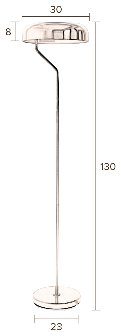 Dutchbone Vloerlamp 'Eclipse' 130cm, kleur Goud
