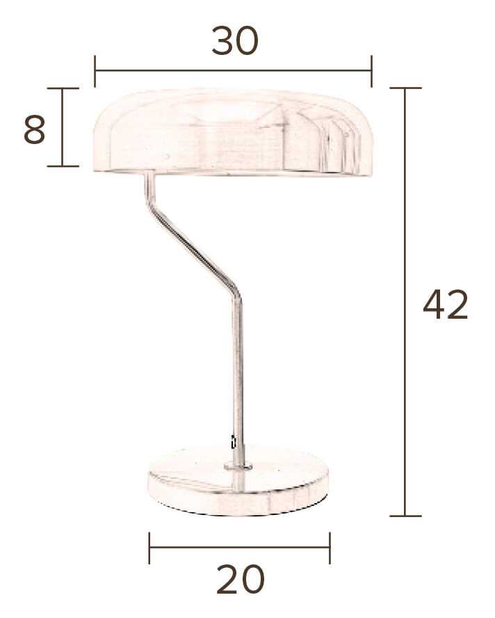 Dutchbone Tafellamp 'Eclipse' 42cm, kleur Zwart