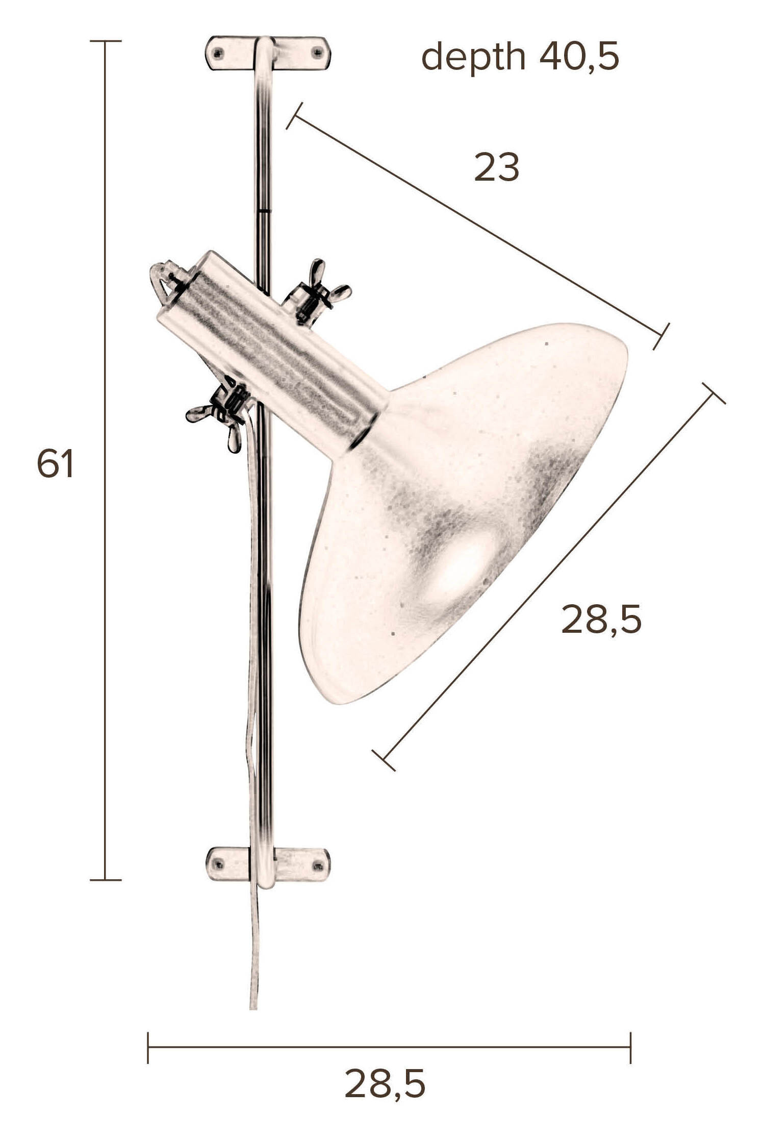 Dutchbone Wandlamp 'Karish' 61cm