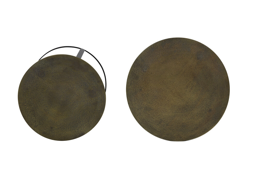 Light & Living Bijzettafel 'Trelo' Set van 2 stuks, kleur Antiek Brons