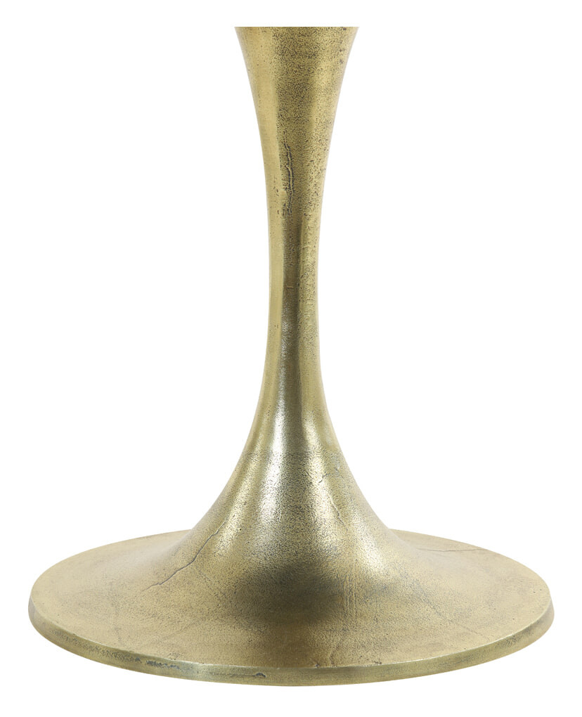 Light & Living Bijzettafel 'Rickerd' Ø61cm, groen marmer+antiek brons