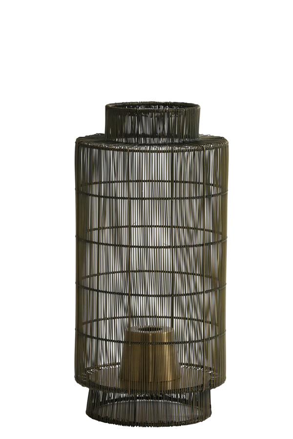 Light & Living Tafellamp 'Gruaro' lantaarn, draad antiek brons