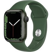 Apple Watch Series 7 41 mm kast van groen aluminium met klaver sportbandje [wifi]