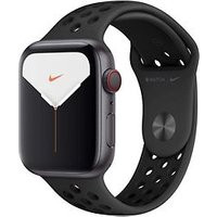 Apple Watch Nike Series 5 44 mm aluminium kast space grey op sportbandje van Nike antraciet/zwart [wifi + cellular]