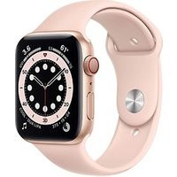 Apple Watch Series 6 44 mm kast van goud aluminium met roze sportbandje [wifi + cellular]