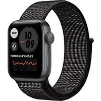 Apple Watch SE 44 mm kast van spacegrijs aluminium met zwart Sport Loop van Nike [wifi]