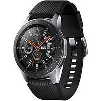 Samsung Galaxy Watch 46 mm zilver met siliconenarmband [wifi] zwart