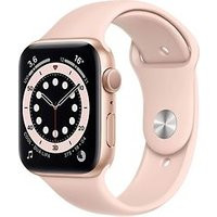 Apple Watch Series 6 44 mm kast van goud aluminium met roze sportbandje [wifi]