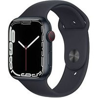 Apple Watch Series 7 45 mm kast van middernacht aluminium met middernacht sportbandje [wifi + cellular]