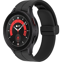 Samsung Galaxy Watch5 Pro 45 mm horlogekast van Black Titanium op Graphite D-Buckle Sport Band M/L [Wi-Fi + 4G]