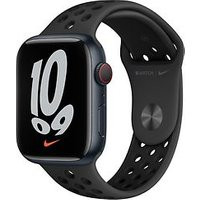 Apple Watch Nike Series 7 45 mm kast van middernacht aluminium met grijs/zwart Nike sportbandje [wifi + cellular]