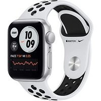 Apple Watch Nike Series 6 40 mm kast van zilver aluminium met zilver/zwart sportbandje van Nike [wifi]