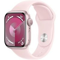 Apple Watch Series 9 41 mm aluminium kast roze op sportbandje M/L lichtroze [Wi-Fi]