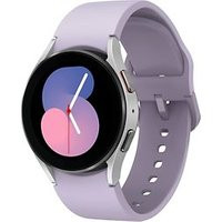 Samsung Galaxy Watch5 40 mm horlogekast van Grey Aluminium op Purple Sport Band S/M [Wi-Fi + 4G]